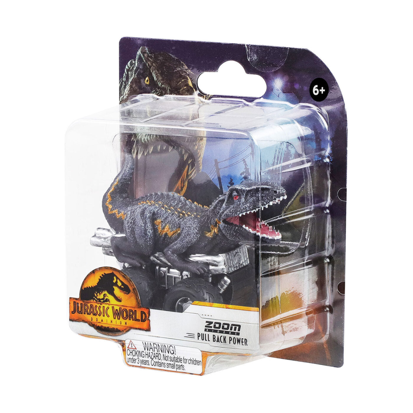 Masinuta Jurassic World cu pull back - 8cm