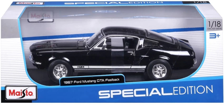 Ford Mustang GTA 1967 Fastback negru - 1/18 Maisto