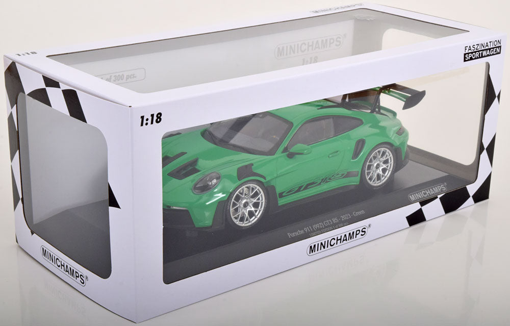 Porsche 911 GT3 RS 2023 verde 1/300 pcs - 1/18 Minichamps