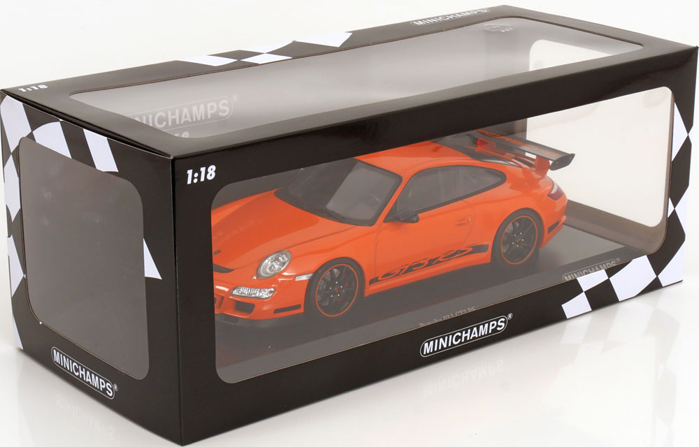 Porsche 911 GT3 RS 2007 orange - 1/18 Minichamps