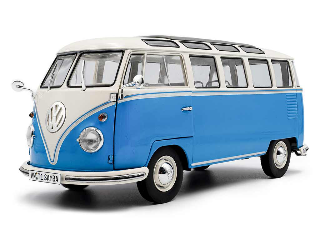 Volkswagen T1 Samba 1962 albastru/alb - 1/18 Solido