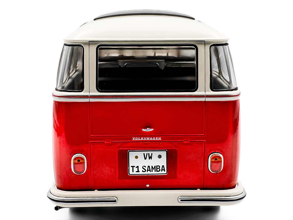 Volkswagen T1 Samba 1962 rosu/alb - 1/18 Solido