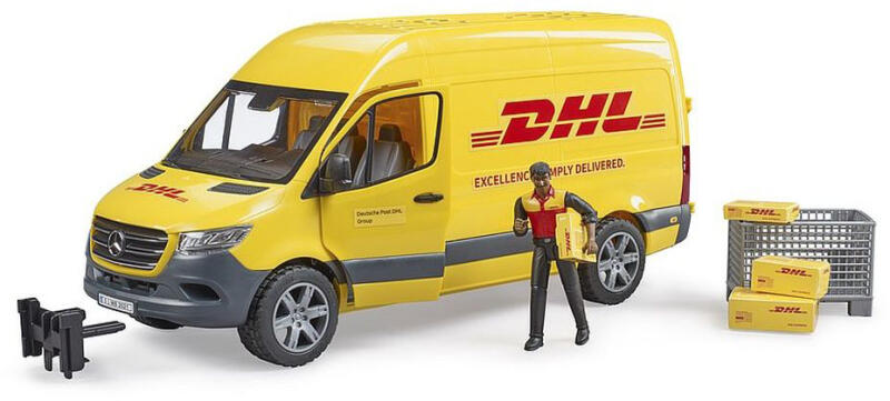 BRUDER 02671 - Mercedes Sprinter DHL cu sofer