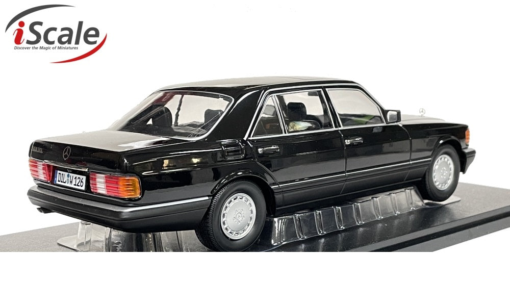 Mercedes S-Klasse 1985 560 SEL negru - 1/18 IScale