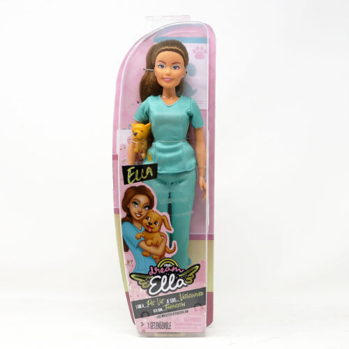Papusa MGA Entertainment Dream Ella - medic veterinar cu catel 29cm
