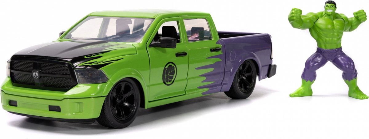 Dodge Ram 1500 cu figurina Hulk - 1/24 Jada