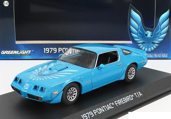 Pontiac Firebird T/A 1979 blue cu vitrina plexiglass - 1/43 Greenlight