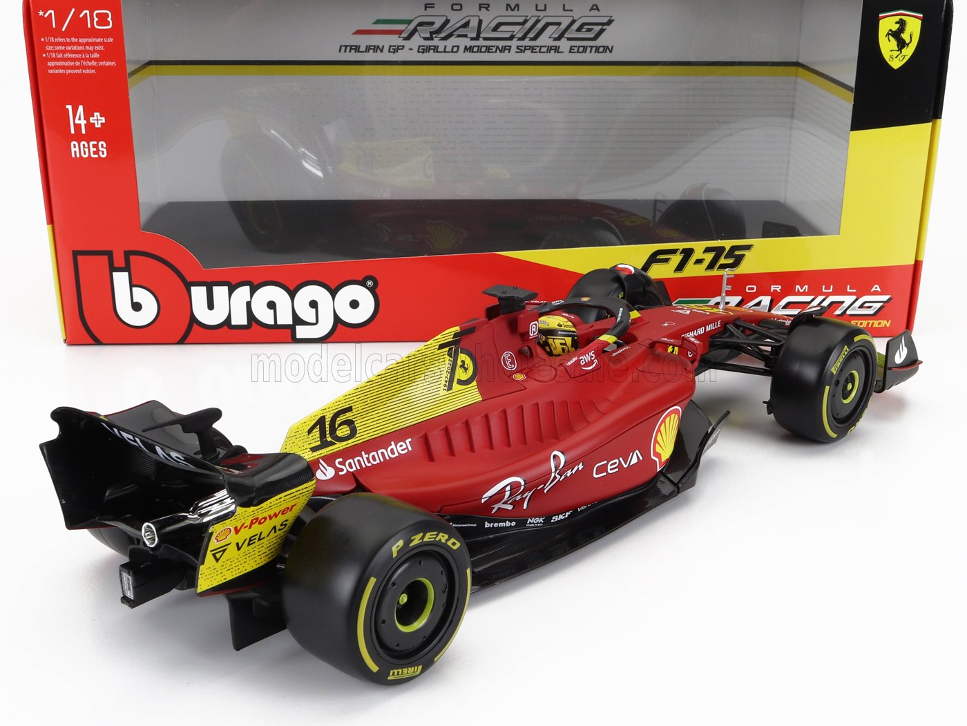 Formula 1 Ferrari F1 F1-75 #16 2nd Italian GP 2022 Charles Leclerc - 1:18 Bburago