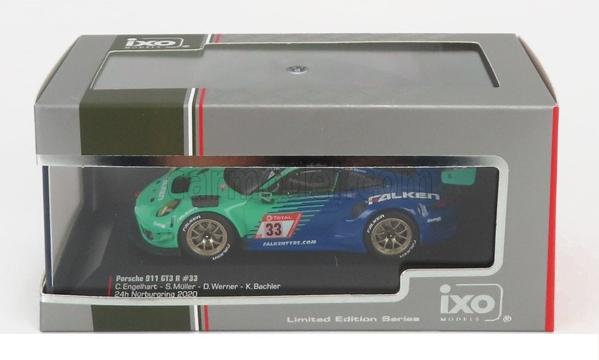 Porsche 911 GT3 R #33 24H Nurburgring 2020 cu vitrina plexiglass - 1/43 Ixo Models