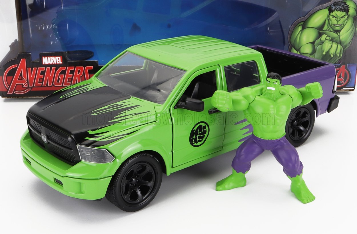 Dodge Ram 1500 cu figurina Hulk - 1/24 Jada