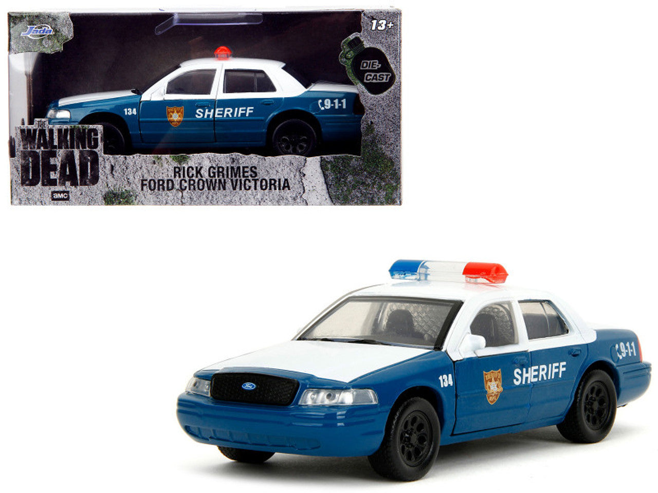 Masinuta The Walking Dead Rick Grimes Ford Crown Victoria - 1/32 Jada