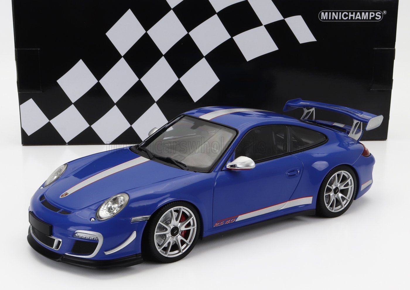 Porsche 911 GT3 RS 4.0 2011 albastru - 1/18 Minichamps