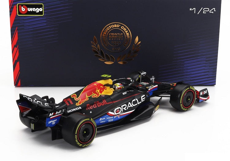 Formula 1 Oracle Red Bull Racing RB19 2023 Sergio Perez #11 cu vitrina plexiglass UNITED STATES Grand Prix - 1/24 Bburago