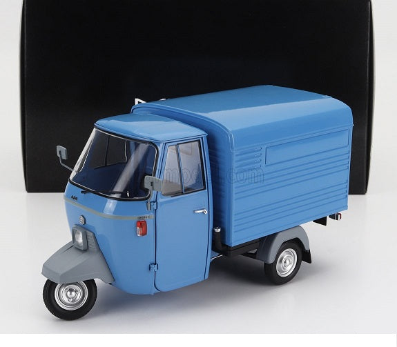 Piaggio Ape P501 Year 1979 albastra cu vitrina plexiglass - 1/18 Mitica