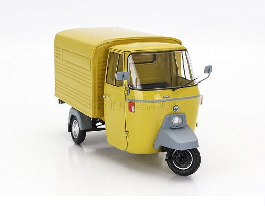 Piaggio Ape P501 year 1979 galbena cu vitrina plexiglass - 1/18 Mitica