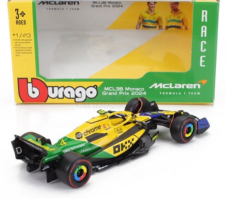 Formula 1 McLaren MCL38 Lando Norris #4 Monaco GP 2024 - 1/43 Bburago