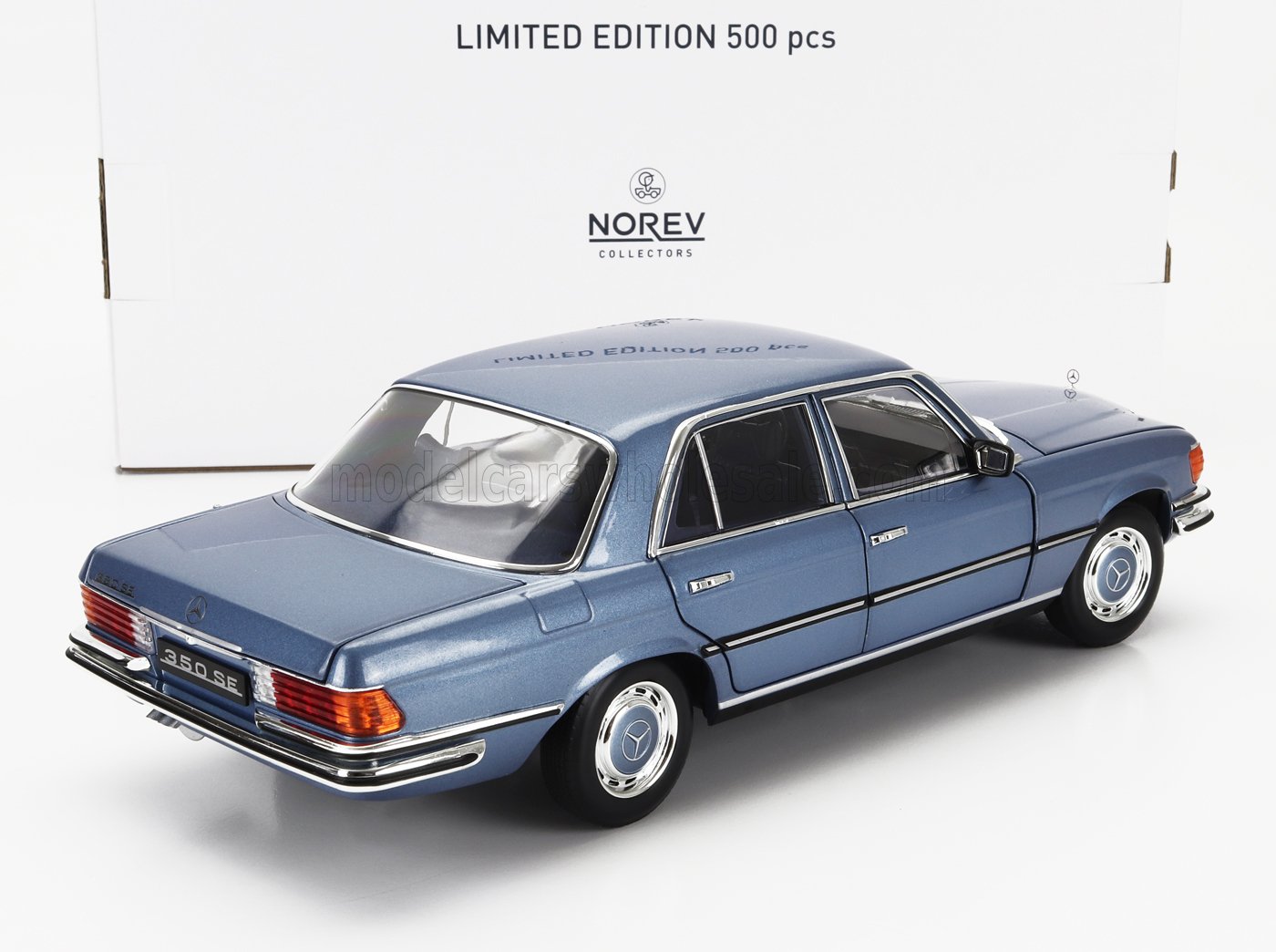 Mercedes-Benz 350 SE 1973 albastru 500pcs - 1/18 Norev