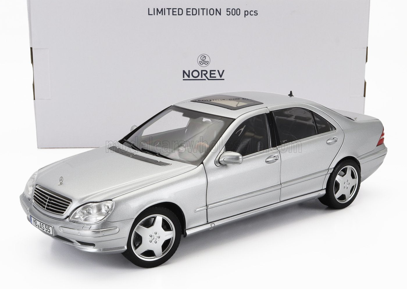 Mercedes-Benz S55 AMG 1999 argintiu 1/500pcs - 1/18 Norev