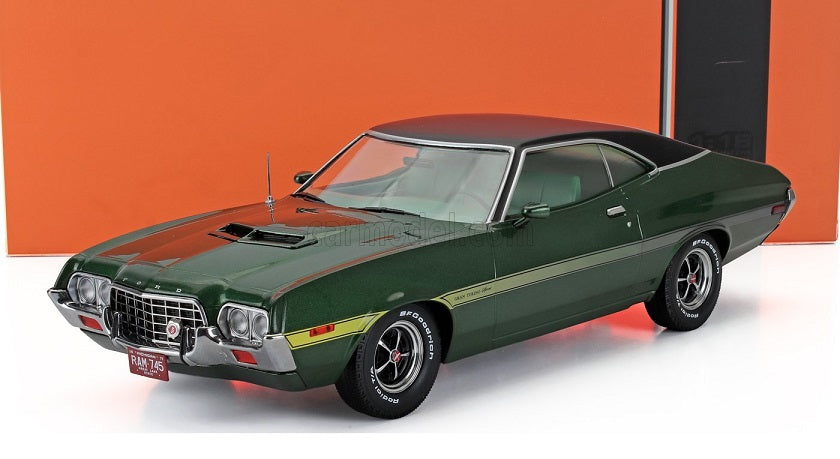 Ford Gran Torino Sport 2-Door 1972 verde inchis - 1/18 Ixo Models