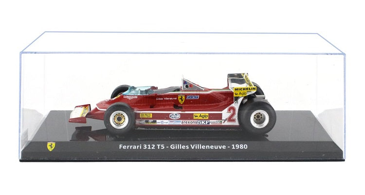 Formula 1 Ferrari 312 T5 - Gilles Villeneuve 1980 #2 cu vitrina plexiglass - 1/24 Altaya