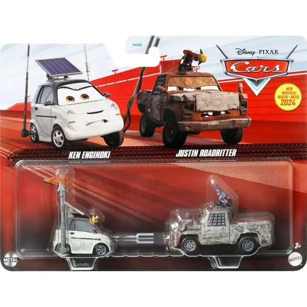 Set 2 masinute metalice Cars 1/55 - Ken Engimoki si Justin Roadritter