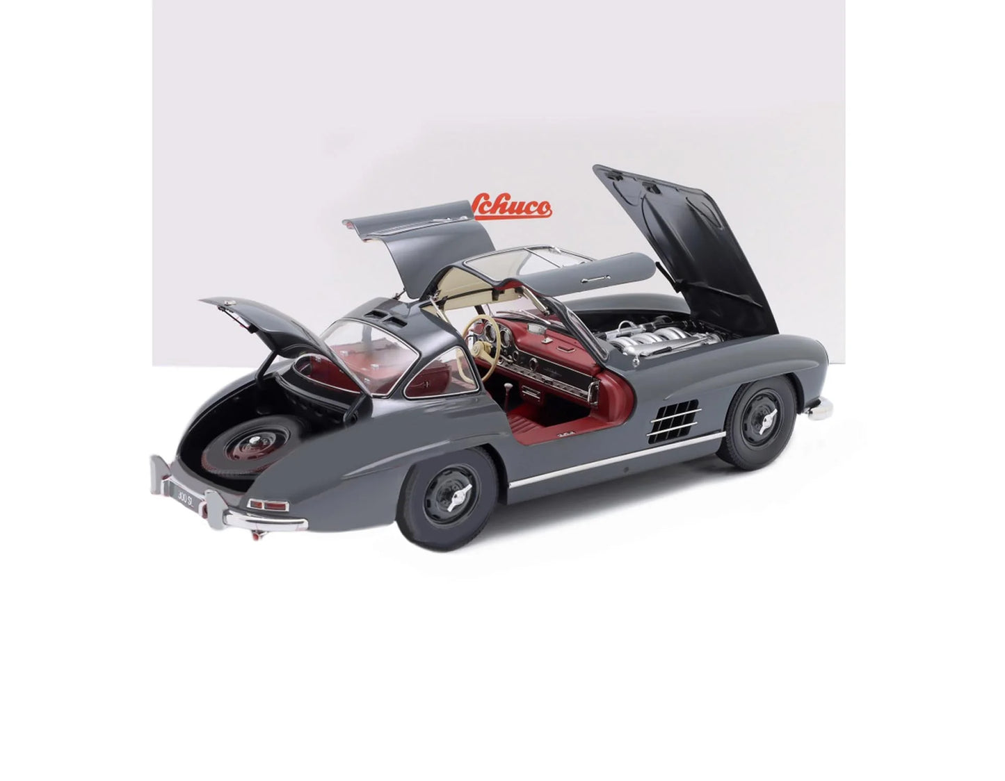 Mercedes-Benz 300 SL Gullwing (W198) year 1954-1957 dark grey - 1/12 Schuco