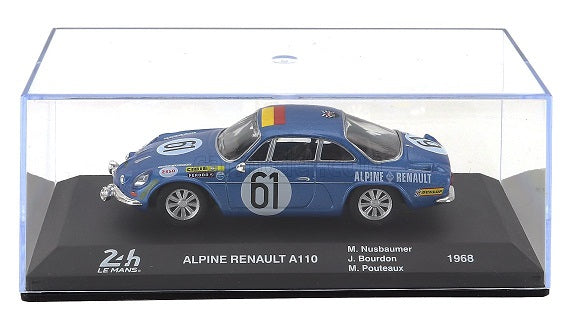 Renault Alpine A110 1968 -#61 cu vitrina plexiglass - 1/43 Edicola