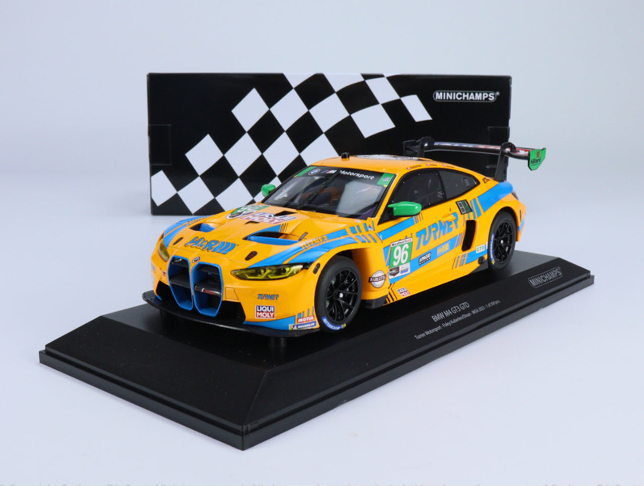 BMW M4 GT3 Gtd Turner Motorsport Foley/Auberlen/Dinan IMSA 2022 1/300pcs - 1/18 Minichamps