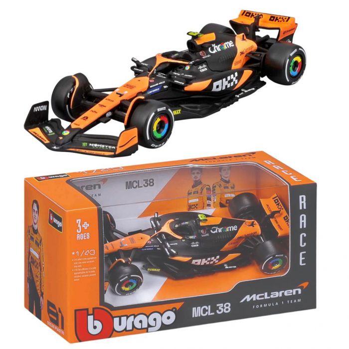 Formula 1 McLaren MCL38 Miami Grand Prix 2024 Lando Norris - 1/43 Bburago