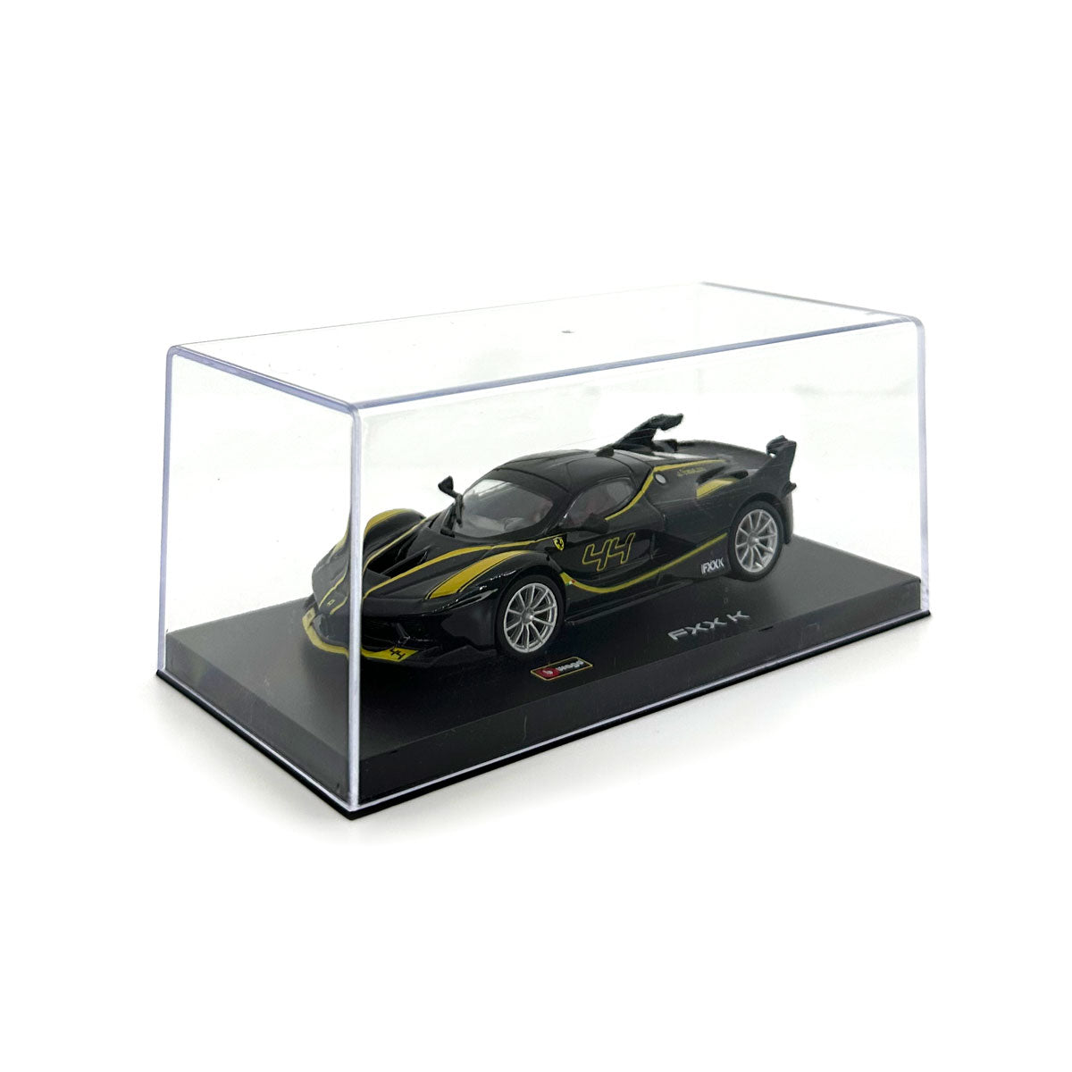 Ferrari Fxxk negru/galben #44 cu vitrina plexiglass - 1/43 Bburago Signature