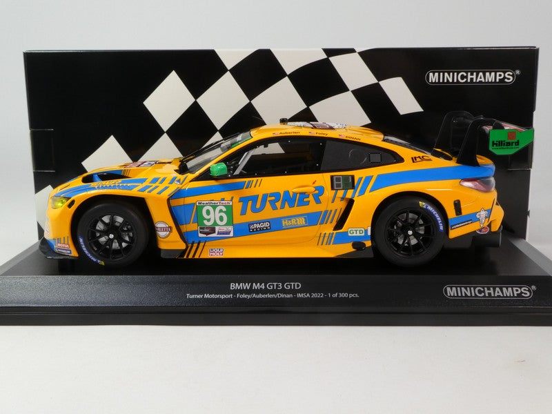 BMW M4 GT3 Gtd Turner Motorsport Foley/Auberlen/Dinan IMSA 2022 1/300pcs - 1/18 Minichamps