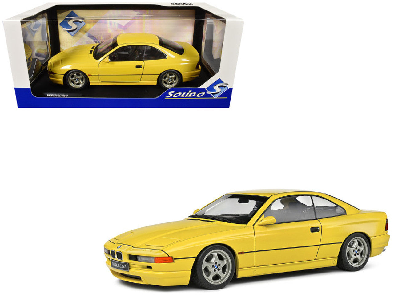 BMW 850 Csi (E31) galben - 1/18 Solido