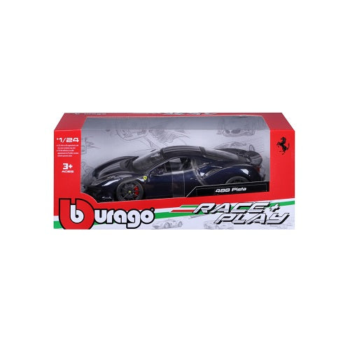Ferrari 488 Pista bleumarin/gri - 1/24 Bburago
