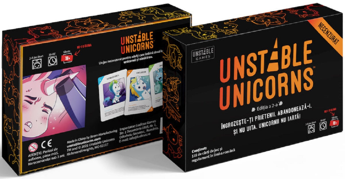 Joc Unstable Unicorns NSFW, limba romana - NECENZURAT