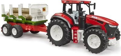 BRUDER 03453 - Tractor ROADMAX cu remorcă și bușteni