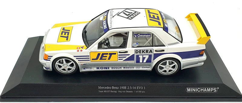 Mercedes-Benz 190E 2.5-16 Evo 1 Team MS Jet Racing - Jorg van Ommen 1/300pcs #17 - 1/18 Minichamps
