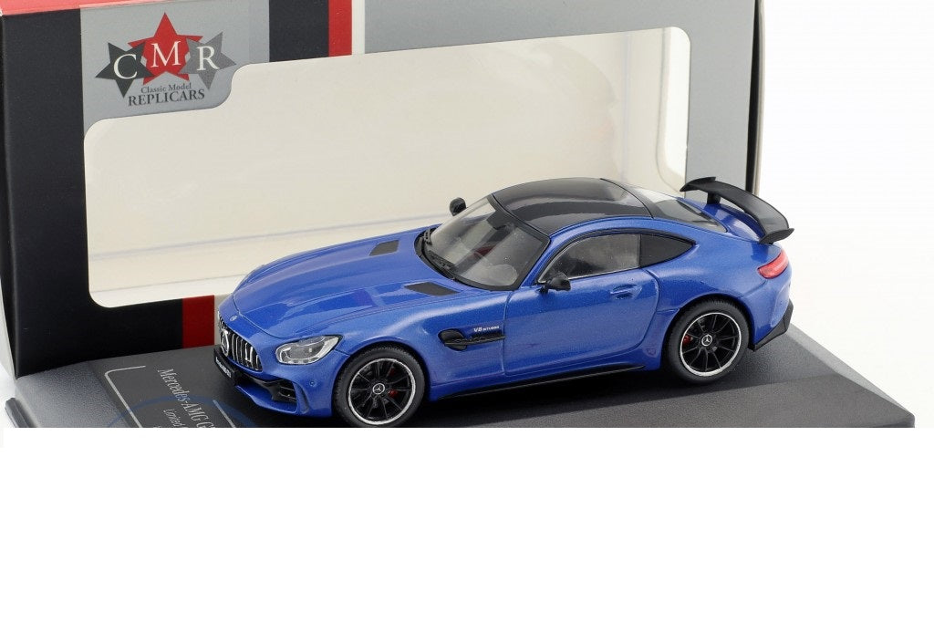 Mercedes-AMG GT R Limited Edition (albastru) cu vitrina plexiglass - 1/43 CMR
