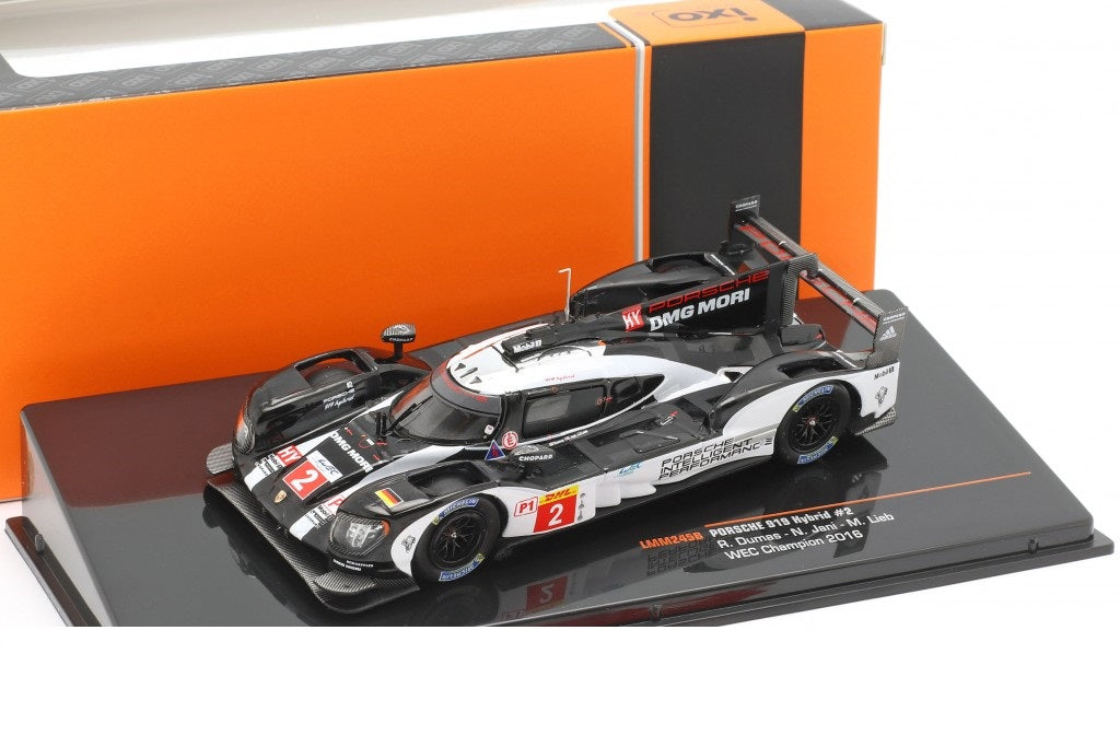 Porsche 919 Hybrid Nr.2 WEC Champion 2016 cu vitrina plexiglass - 1/43 Ixo Models