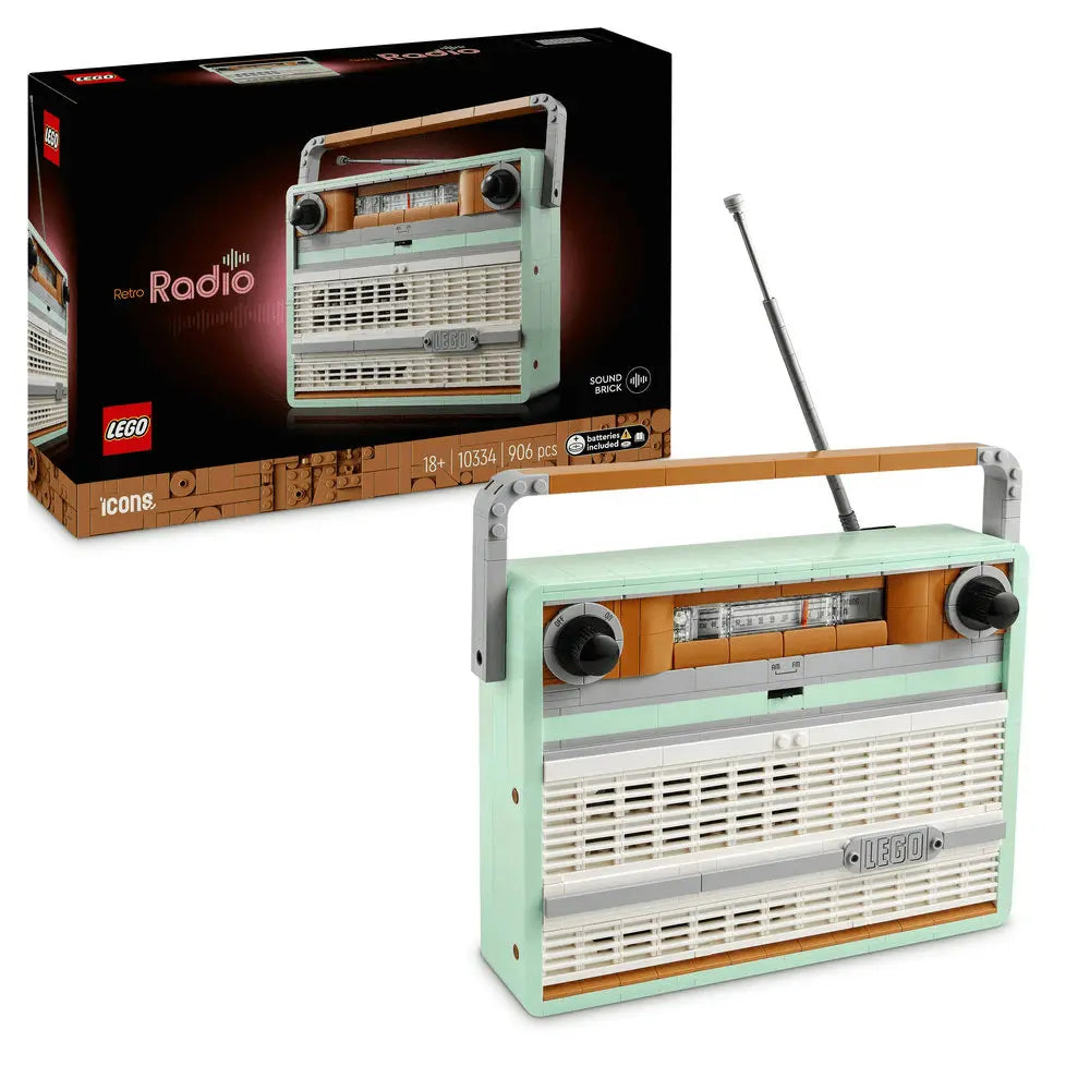 LEGO Icons 10334 - Radio Portabil Retro (906 piese)