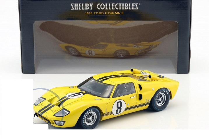 Ford GT-40 MK II 1966 Nr.8 galben - 1/18 Shelby Collectibles