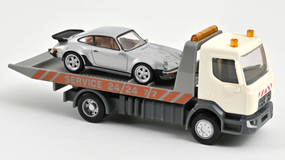 Camion Renault Platforma si Porsche 911 Turbo - 1/43 Norev