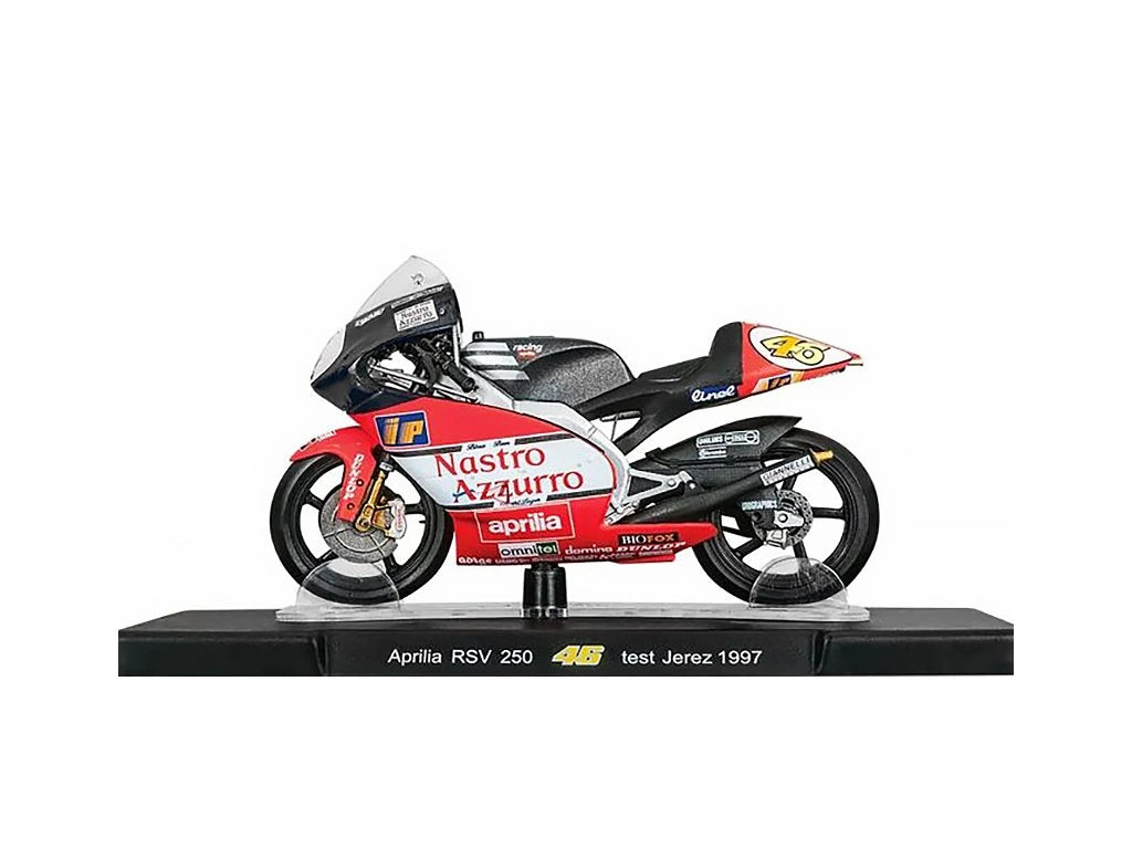 Motocicleta Aprilia RSV 250 test Jerez 1997 - 1/18 Altaya