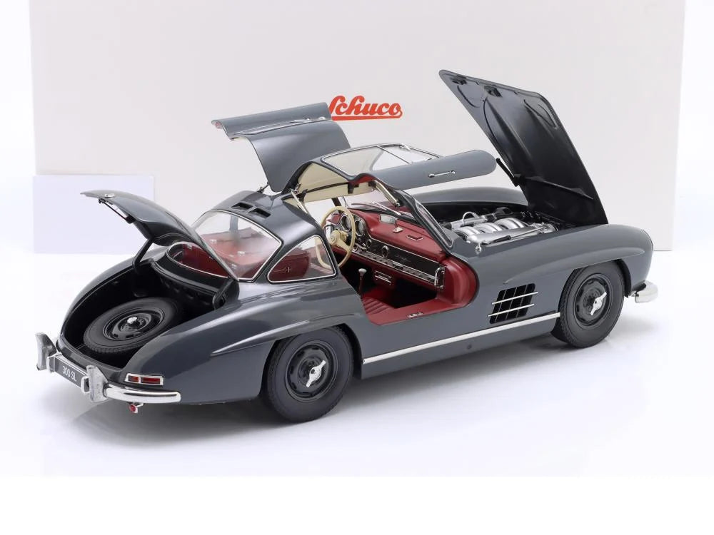 Mercedes-Benz 300 SL Gullwing (W198) year 1954-1957 dark grey - 1/12 Schuco