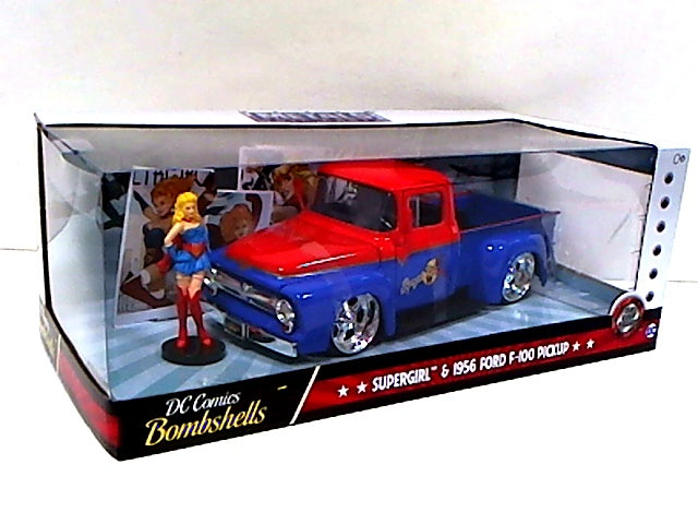 Ford F-100 Pickup 1956 si Supergirl - 1/24 Jada