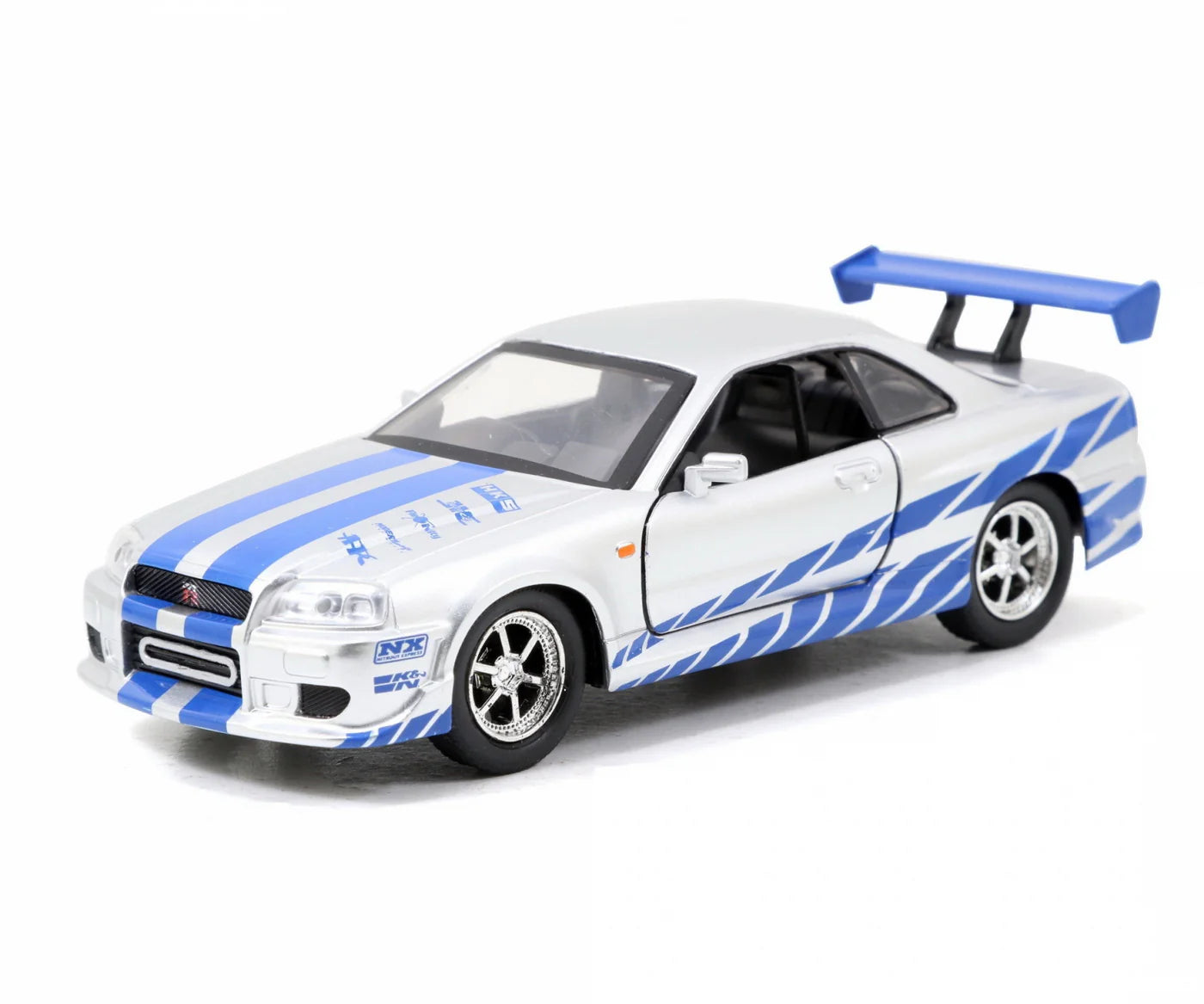 Nissan Skyline GT-R R34 gri/albastru - 1/32 Jada