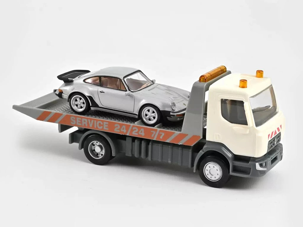 Camion Renault Platforma si Porsche 911 Turbo - 1/43 Norev