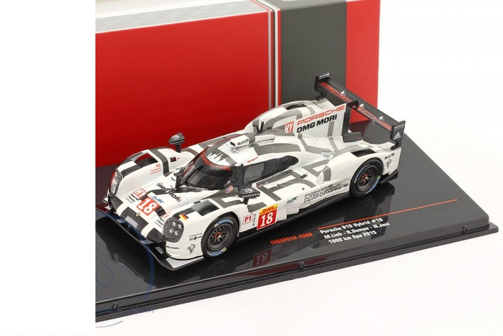 Porsche 919 Hybrid #18 1000km Spa 2015 cu vitrina plexiglass - 1/43 IxoModels