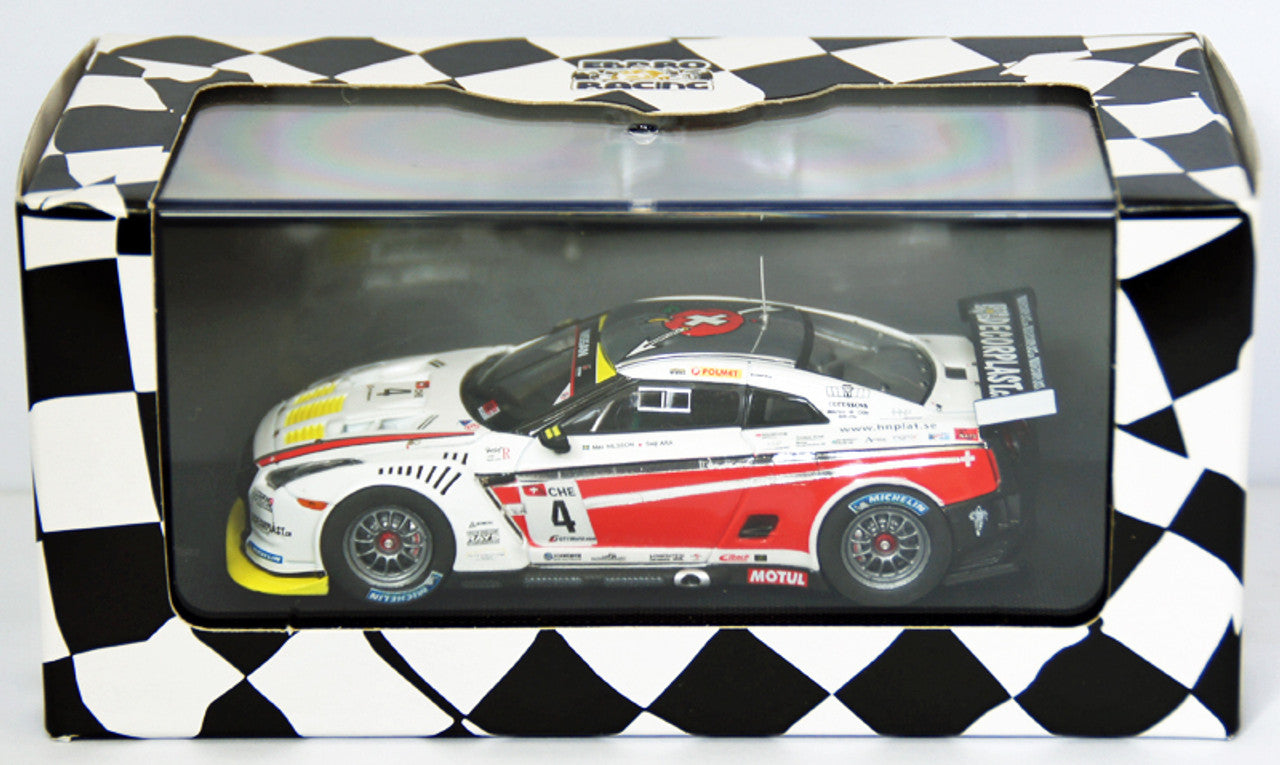 Nissan GT-R GT1 2010 Swiss Racing Team cu vitrina plexiglass - 1/43 Ebbro