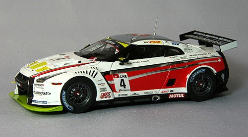 Nissan GT-R GT1 2010 Swiss Racing Team cu vitrina plexiglass - 1/43 Ebbro