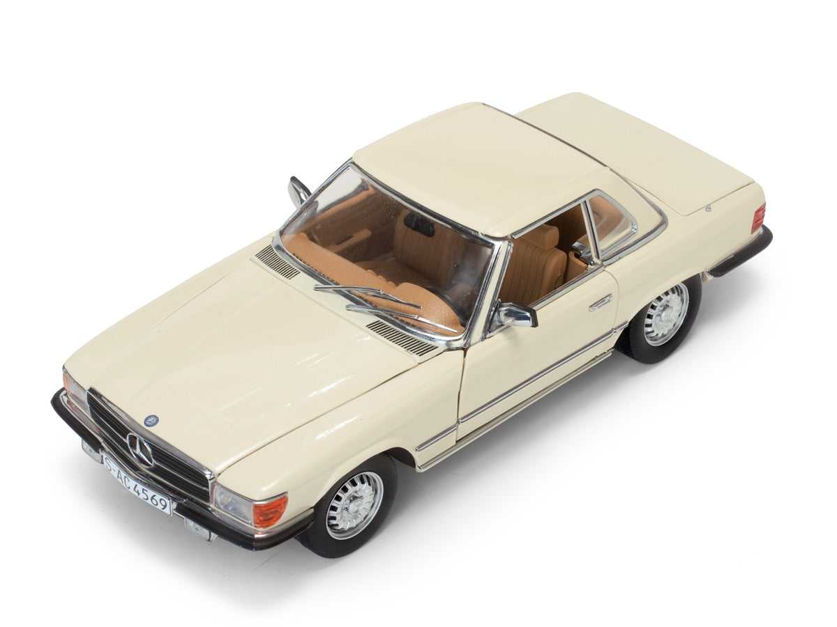 Mercedes-Benz 350 SL 1977 Hard Top Ivory - 1/18 SunStar